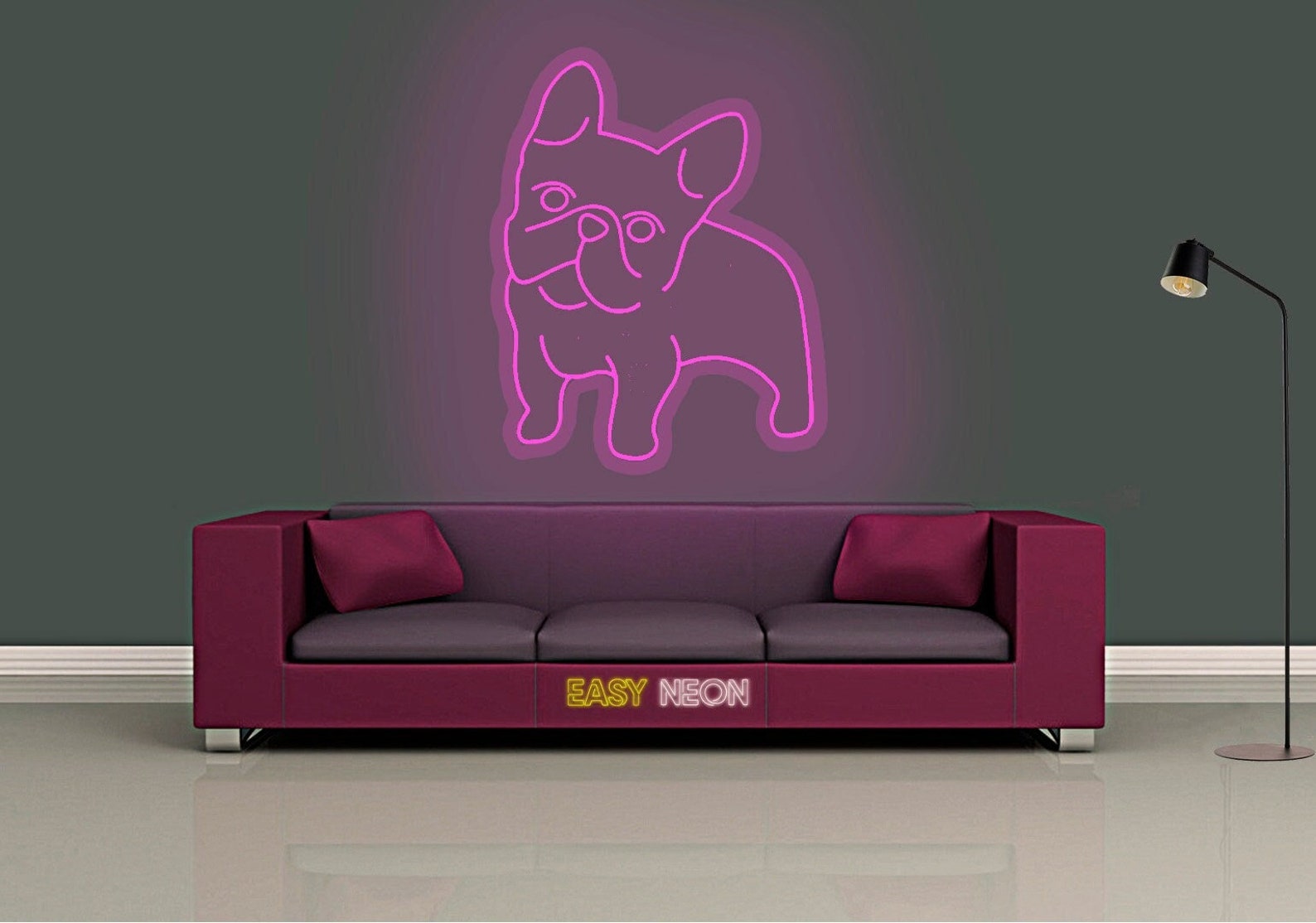 French Bulldog Neon Sign Dog Neon Sign Dog Neon Sign Gift Etsy