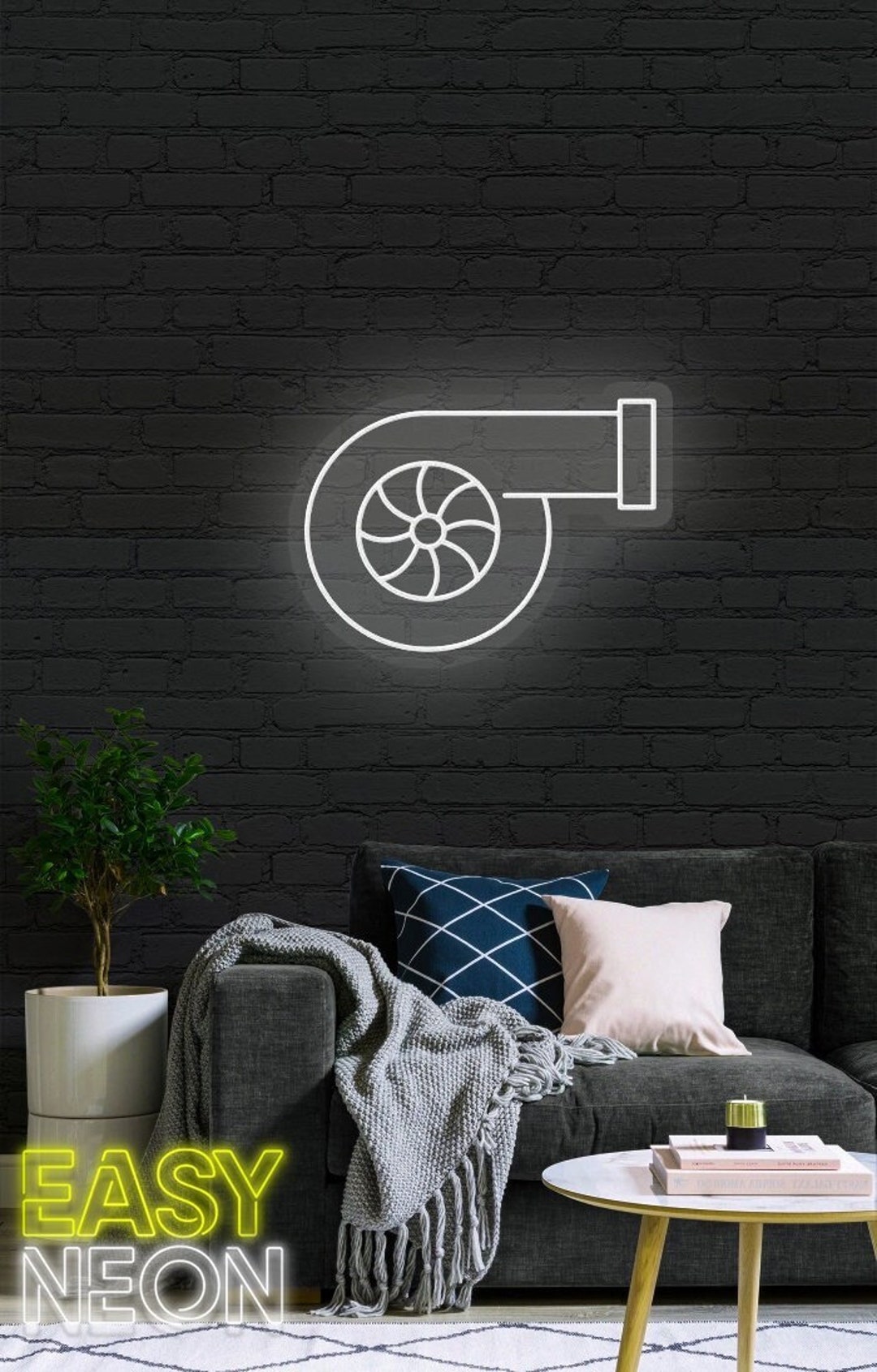 TURBO NEON Custom Garage, Garage Neon Light, Garage Led Sign, Garage Light up Sign, Garage Name