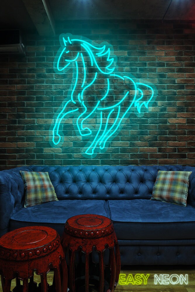 LED Neon Zeichen 'Pferd' | Dimmbare Wandlampe Mit USB | Deko Für Wohnzimmer, Bar, Kinderzimmer
