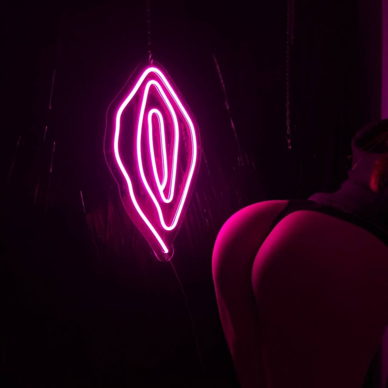 Heart Neon Sex Pussy Hot Ass in Heart Night Light Custom Sign