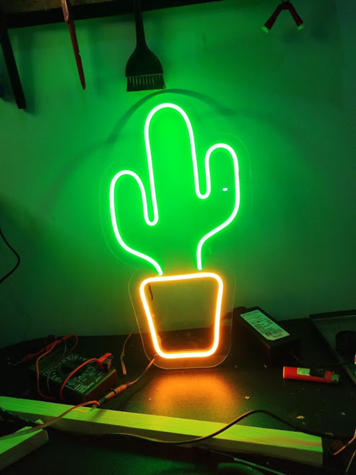 Cactus Neon Sign Cactus Neon Light Neon Light Cactus Led Etsy
