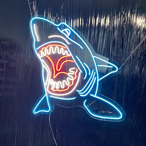 Shark Neon Sign Shark LED Light Custom Neon Sign Shark LED