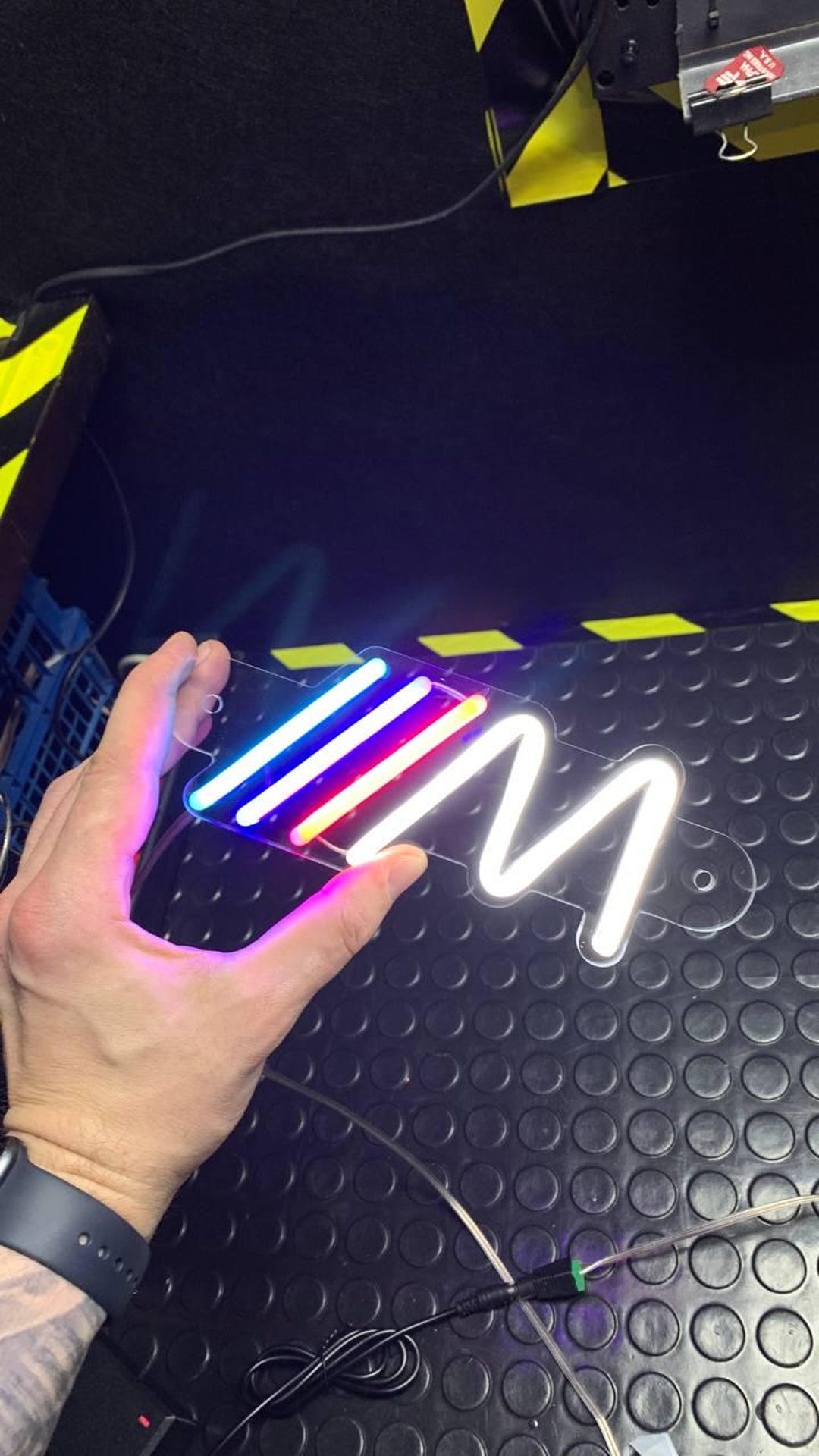 Car Neon Sign M Style – LED Window Light, Auto Accessory, Garage Decor ...