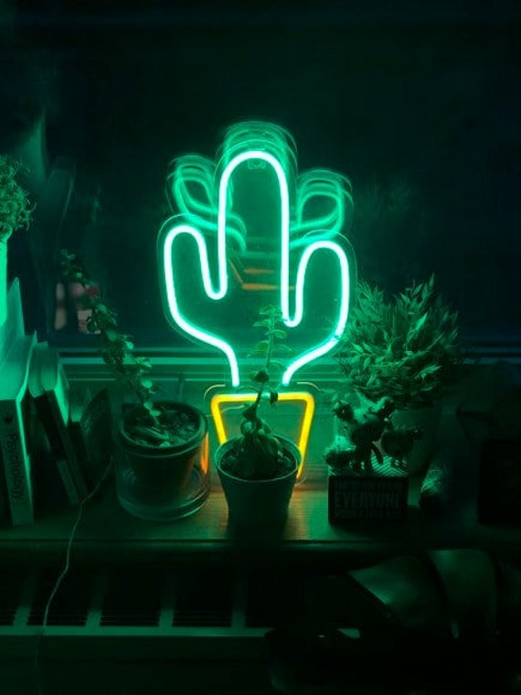Neon led cactus deals