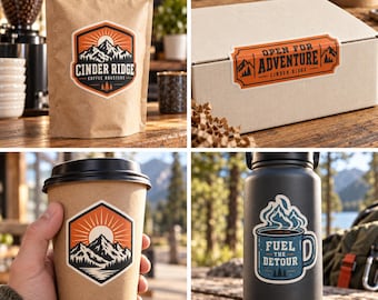 Custom Logo Stickers for Small Business, Packaging Stickers, Waterproof Vinyl Business Labels, Kiss Cut, Minimum 25, One Design