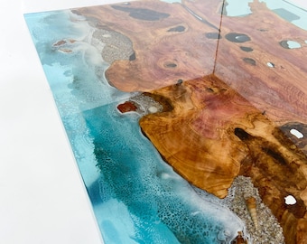 Lux olive wood epoxy table, olive epoxy wood, Unique design table,luxury dining table, handmade dining table