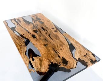 Lux olive epoxy table, Olive epoxy wood, Unique design table, metalic blue resin design table, luxury dining table, handmade dining table