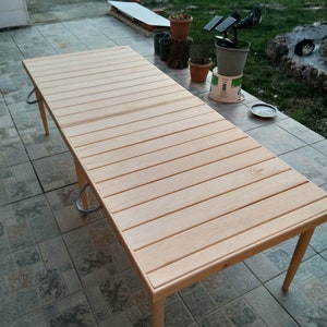 Wood Table 28x71 30x78 13 19 Inc Legs Boho Picnic Table Picnic