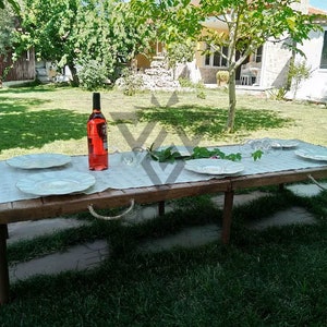 Wood table / 28x71/30x73  13-19 inc legs, Picnic table, Low Picnic Table, floor table, out door table, large garden dining table