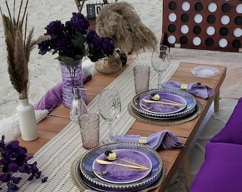 Anniversary picnic table, Wood table, Coffee table pattern, 28x71 inc, Boho Picnic table,  folding table, wedding table, low boho table