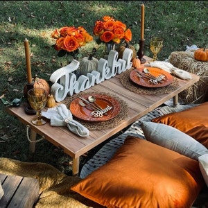 22x44 inc, picnic table, 28x48 / 28x71 boho table, car picnic table, folding table, wood gift, low seated table, table, wood table