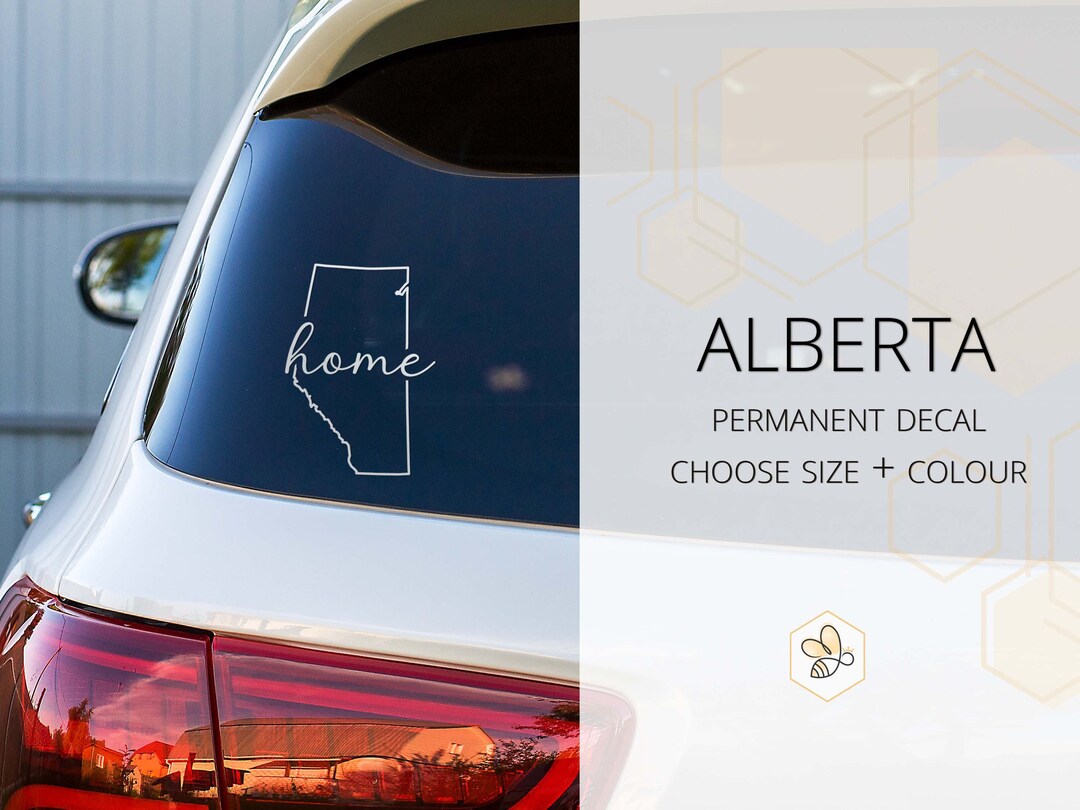 Alberta Province Car Sticker, Decal, Bumper Sticker Canadiana Decor Hometown Pride Canada Day