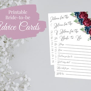 Cartes de conseils imprimables pour la future mariée, enterrement de vie de jeune fille, enterrement de vie de jeune fille, stagette, douche de mariage, fête nuptiale, demoiselle d’honneur