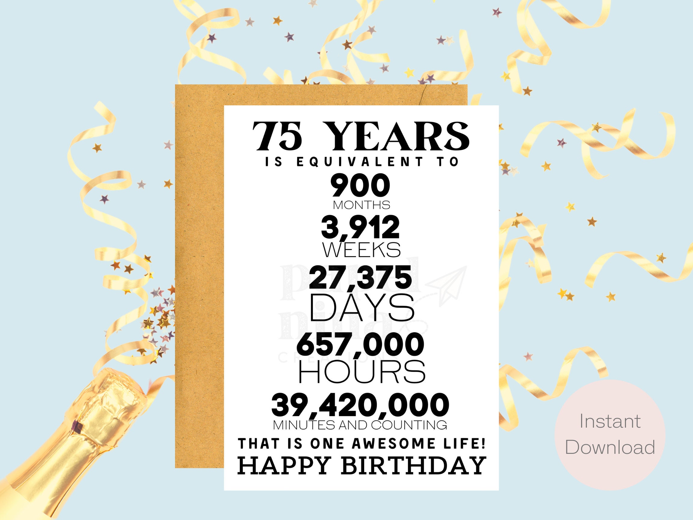 75° compleanno Pop Up 3D Card Ricordo Torta e fiori