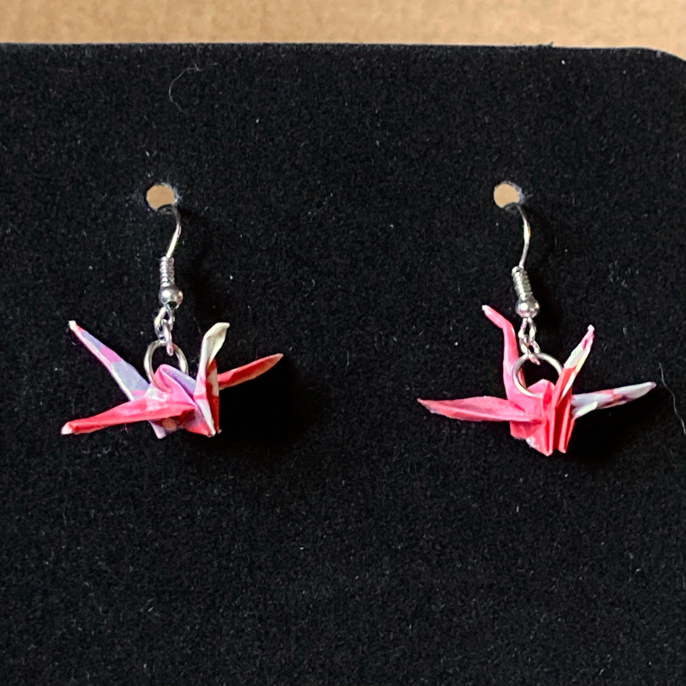 Paper Crane Earrings Etsy
