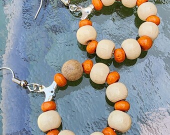 Boho Chic Beaded Hoop Earrings