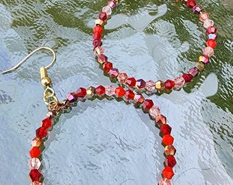 Boho Chic Beaded Hoop Earrings