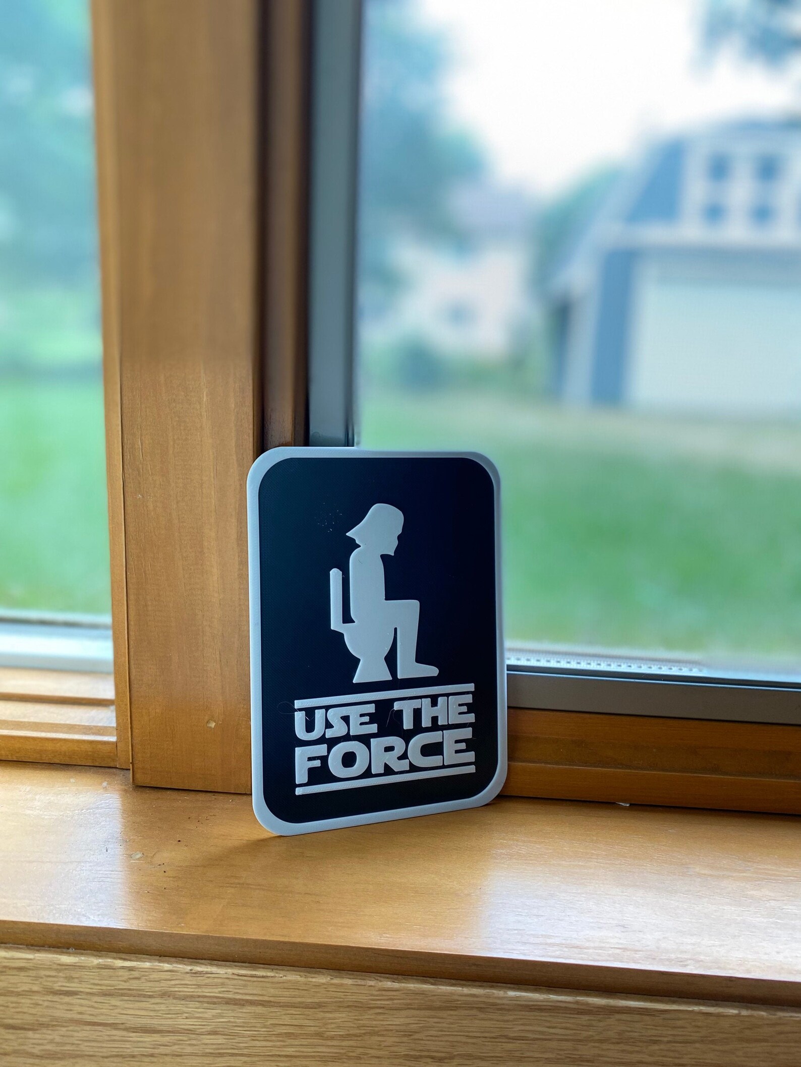 Use the Force Bathroom Sign Star Wars Darth Vader 3D Star Etsy