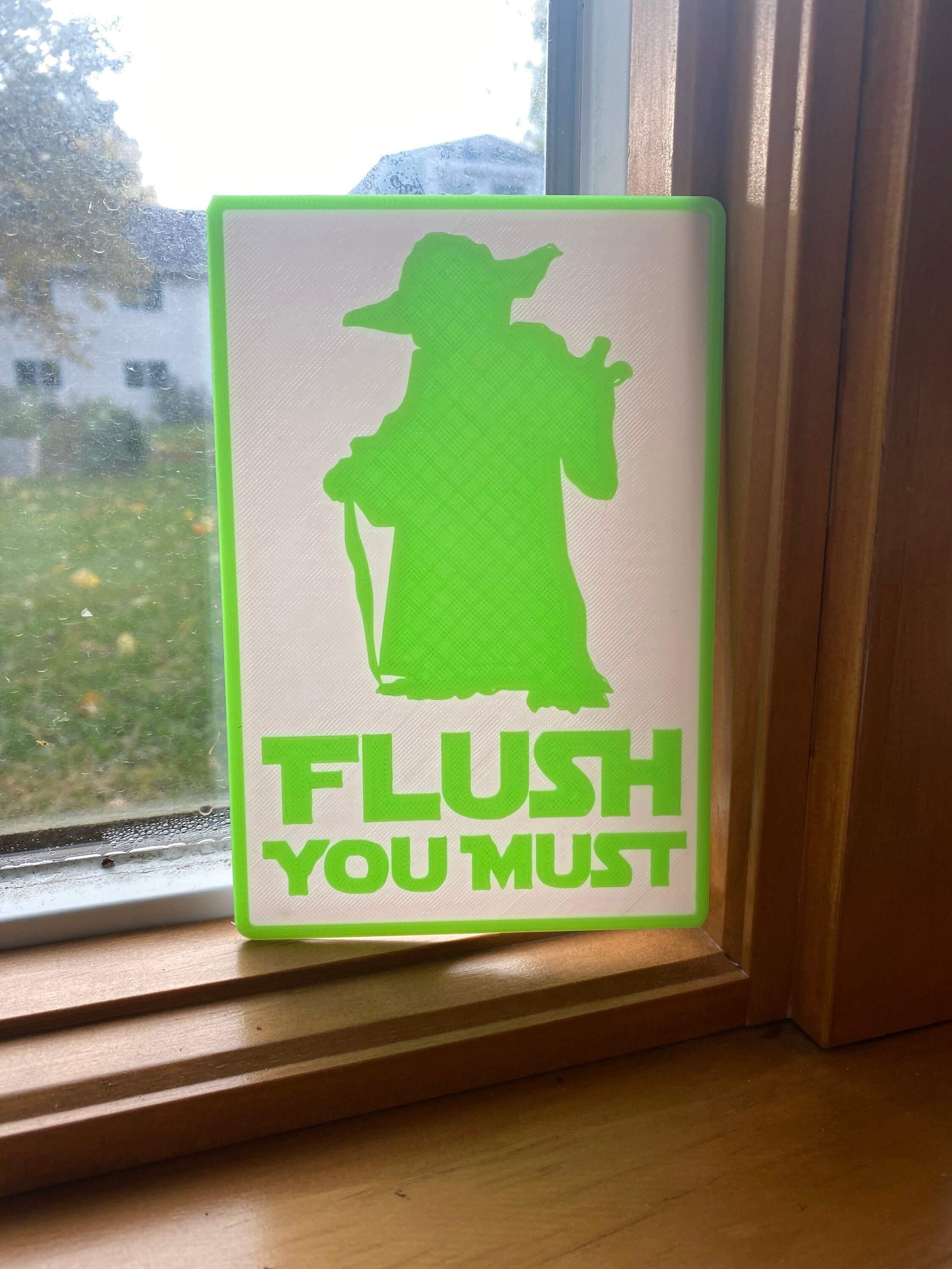 Flush You Must Star Wars Bathroom Sign Star Wars Sign Etsy