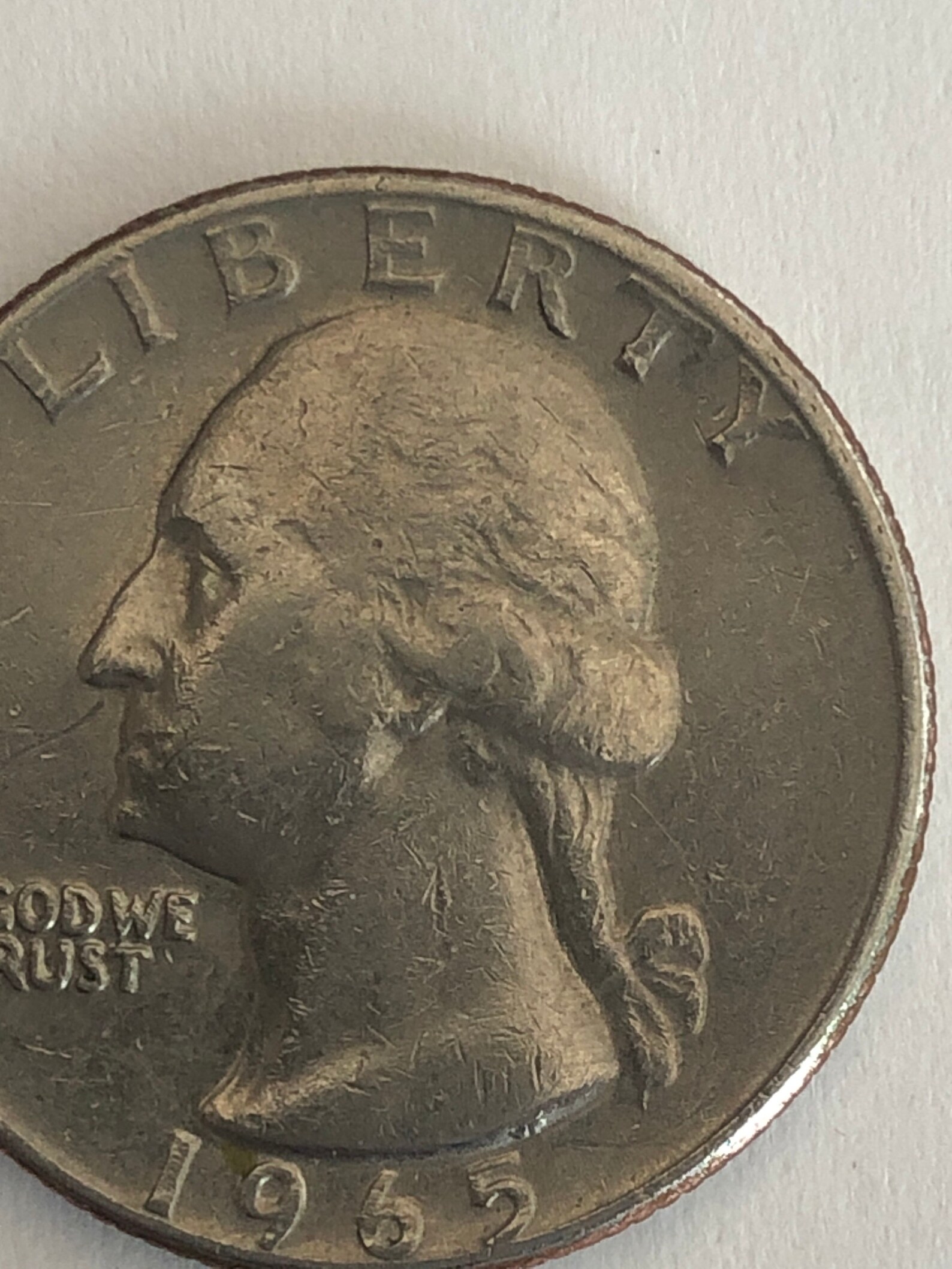 very rare error 1965 quarter no mint mark