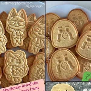 Cookie Cutter Birthday Animal Merch 3D Printed Switch Embosser Icing Cutter Clay Mould | Gamer Gifts