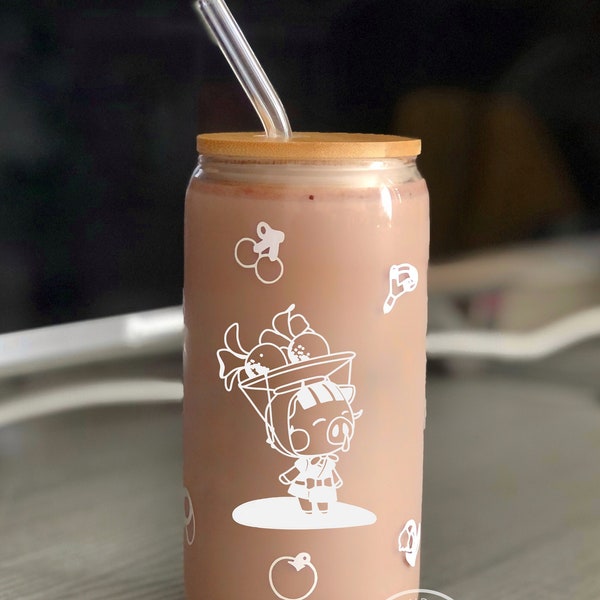 Glass Boba Cup and Straw Etsy