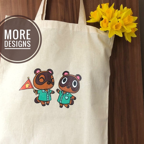 Tote Bags Animal Lover Inspired Cotton | Celeste Brewster Handmade Print Eco-Friendly Reusable  Birthday Gift | Merch