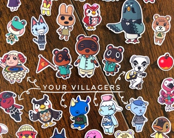 400+ Glossy Animal Sticker Designs - Pick and Mix Die-cut Glitter or Holo Sticker Pack - Cute Gift Set Custom Villagers Customisable Switch