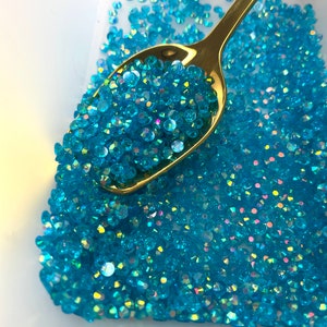 blue nail rhinestone bag, nail charms, nail decals, nail design supplies for nail art, nail DIY