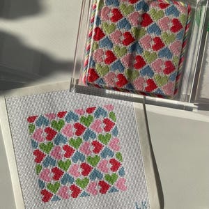 Kaleidoscope Hearts Needlepoint Canvas
