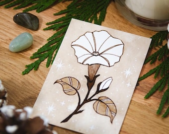 Moonflower - ACEO Mini Print - Collectible Artist Trading Card