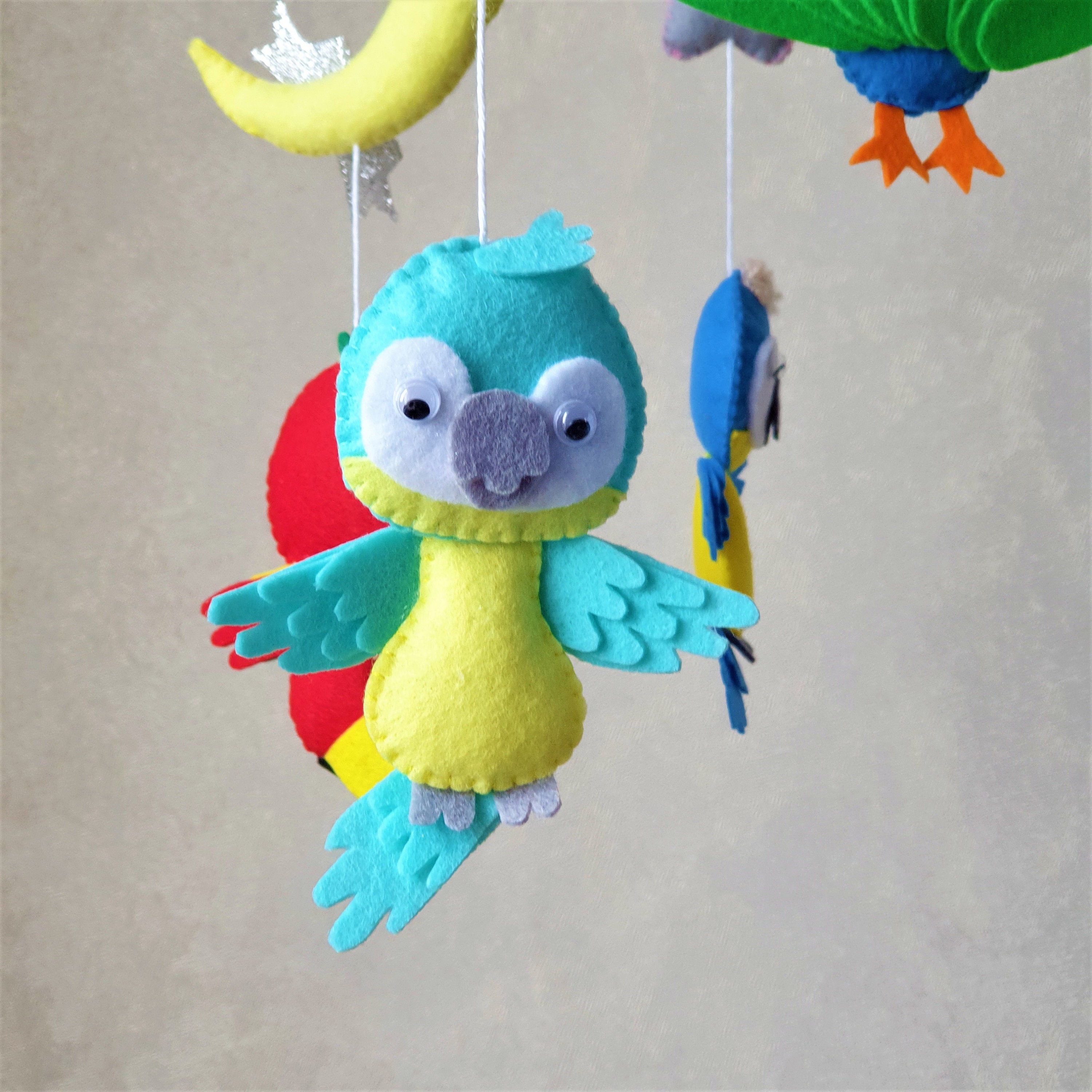 Baby Mobile mobile Vögel Krippe Mobile Vögel Neugeborenes Etsy