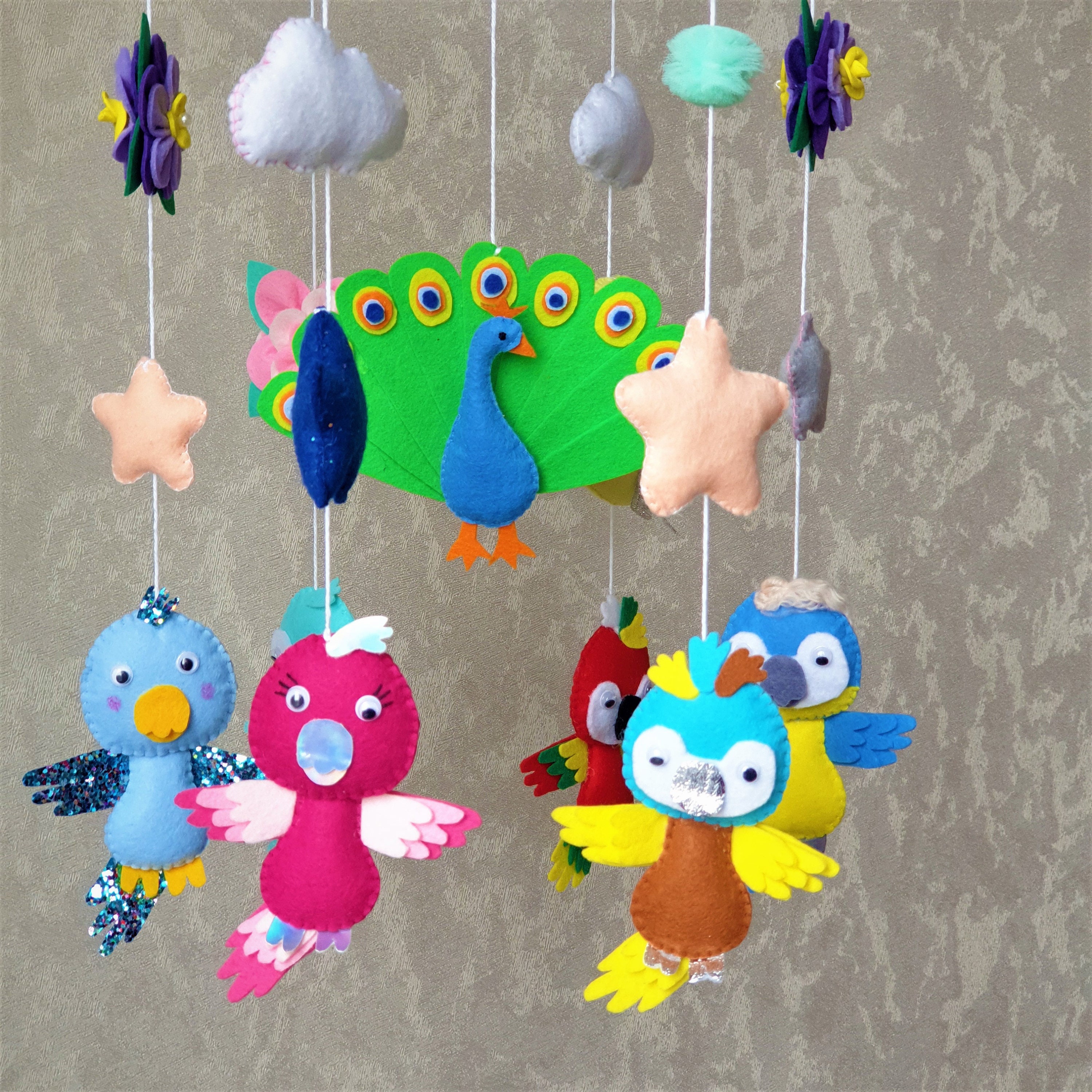 Baby Mobile mobile Vögel Krippe Mobile Vögel Neugeborenes Etsy