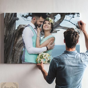 Custom Photo To Canvas, Canvas Print, Wedding Anniversary Gift, Custom Canvas Wall Art, Photography Print, Photo Canvas, Personalized Gift