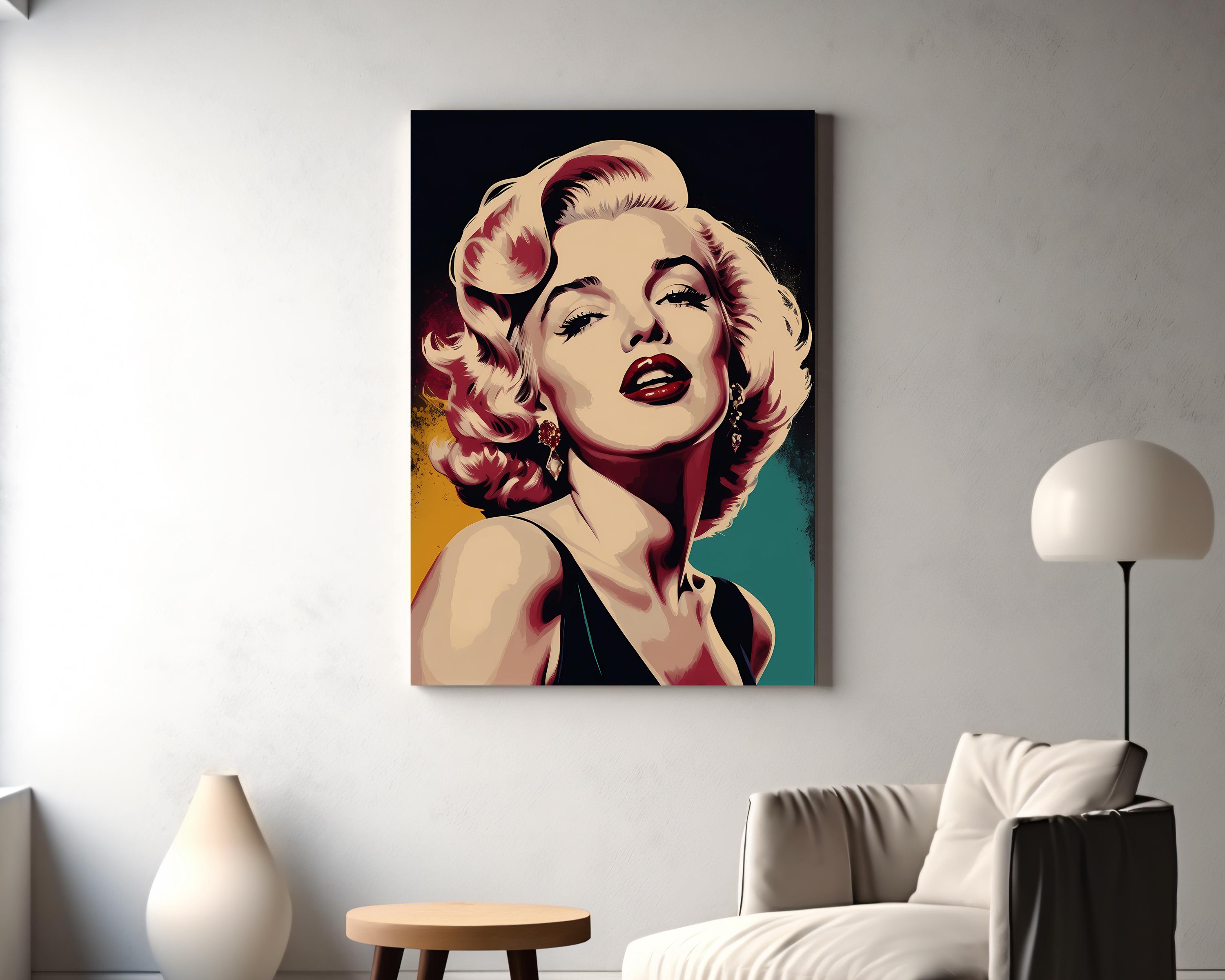 Marilyn Monroe Pop Art Canvas Print, Vintage Hollywood Wall Decor ...