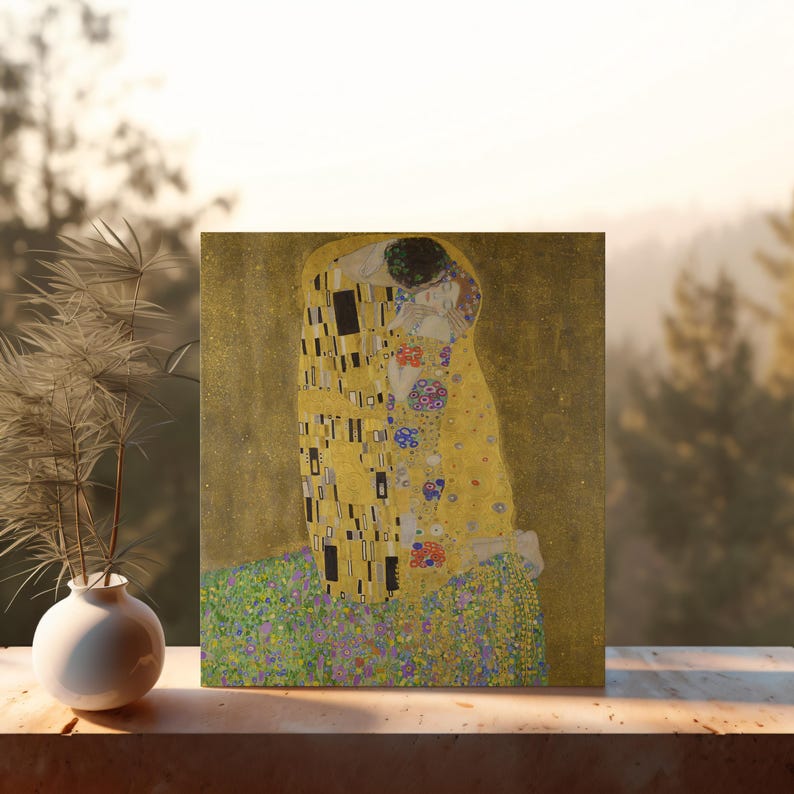 Gustav Klimt the Kiss Canvas Print, Art Nouveau Home Decor - Etsy