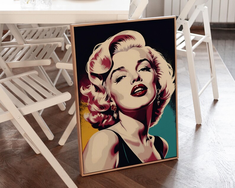 Marilyn Monroe Pop Art Canvas Print, Vintage Hollywood Wall Decor ...