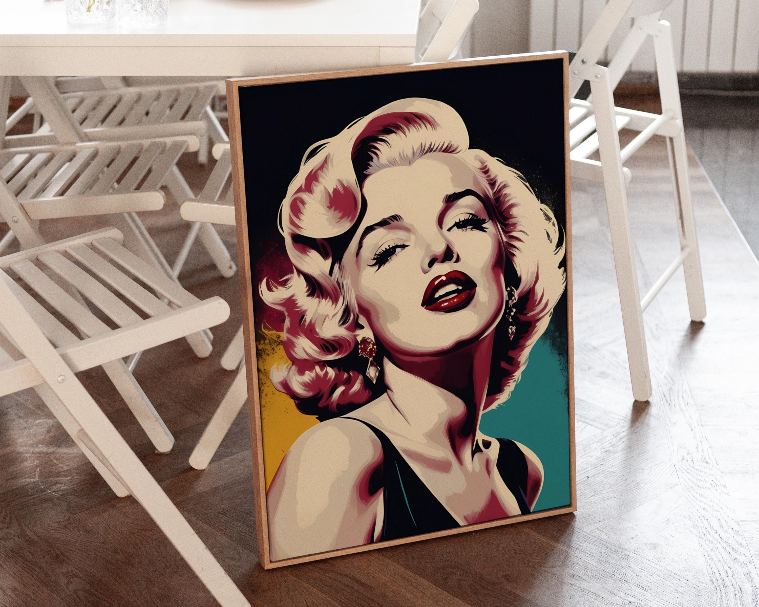 Marilyn Monroe Pop Art Canvas Print, Vintage Hollywood Wall Decor ...