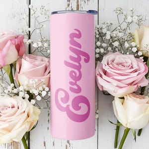 Custom Name Skinny Tumbler, Personalized Bridesmaid Gift, Bachelorette Party Gift, Bridesmaid Proposal, Birthday Gift For Her Coffee Tumbler