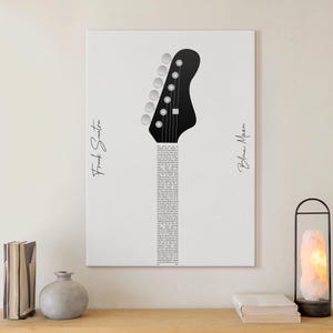 Guitar Lyrics Print, Wedding Song Lyrics, Music Poster, Quote Anniversary Music Art, Wedding Song Dance, Gift for Couple, Music Lover Gifts