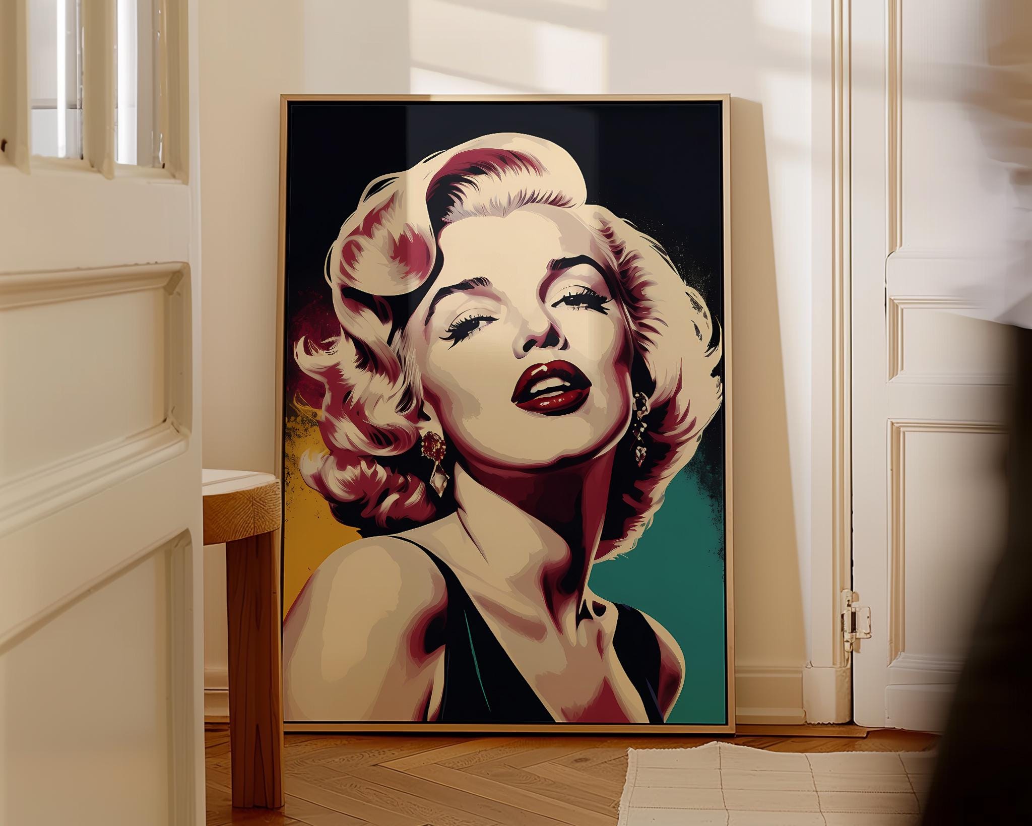 Marilyn Monroe Pop Art Canvas Print, Vintage Hollywood Wall Decor ...
