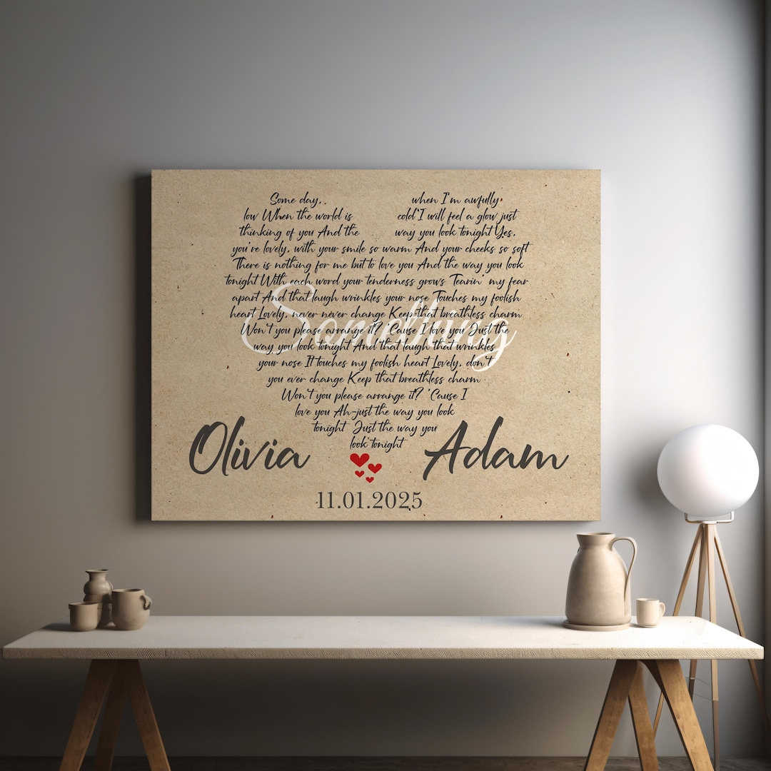 Wedding Song Lyrics On Canvas