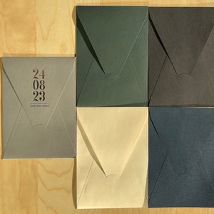 Invitation Envelope - Elegant Envelopes for Wedding Invites - Navy Blue - Green - Black - Gray - Burgundy - Ivory - Vertical Envelope