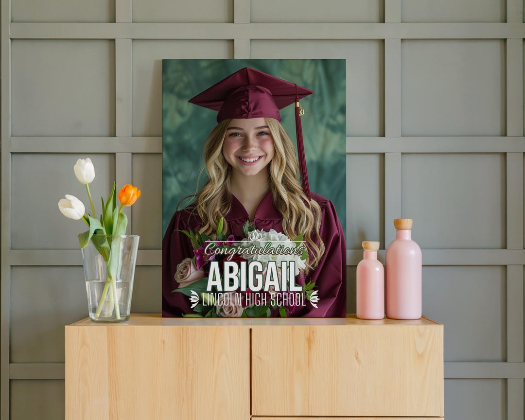 Custom Graduation Canvas Wall Art, Personalized Class of 2026 Gift ...
