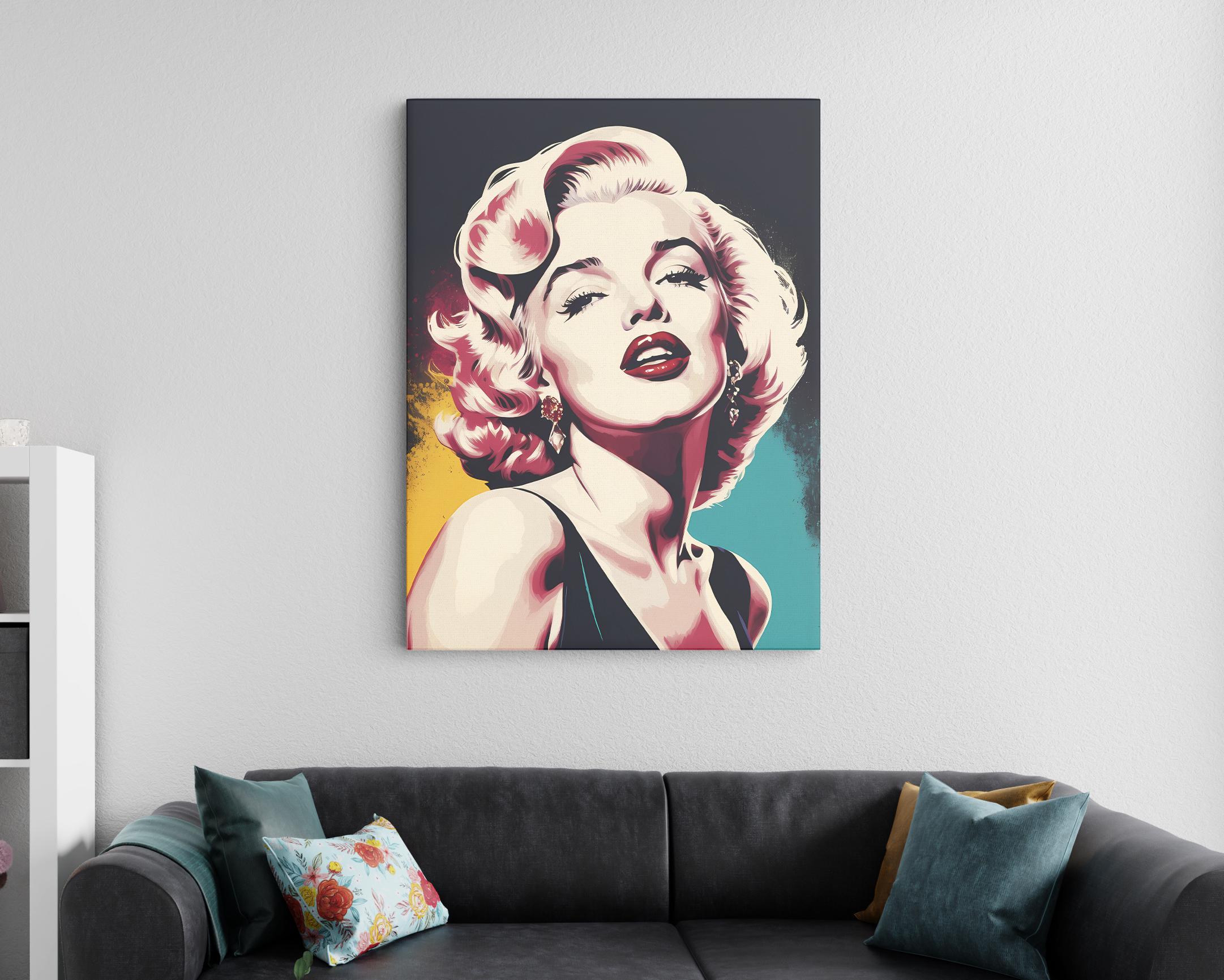 Marilyn Monroe Pop Art Canvas Print, Vintage Hollywood Wall Decor ...