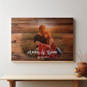Custom Wedding Gift for Bride and Groom, Engagement Gift for Couples Personalized, Anniversary Gifts For Wife, Custom Couple Canvas Decor