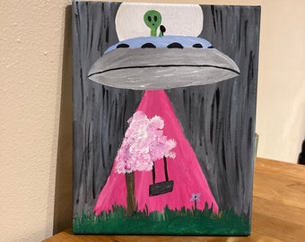UFO Alien abstrakte Malerei
