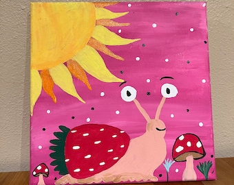 Valentines Geschenk Kunst, Trippy Wandkunst, niedliche Malerei, Valentines Geschenk