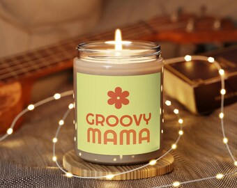 Groovy Kerze, Duftkerze Soja, Retro Kerze, natürliches Sojawachs