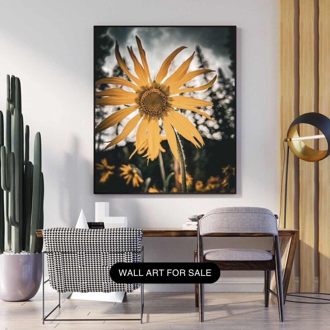 Flower Print, Moody Floral Wall Art, Flower Printable Wall Art Etsy